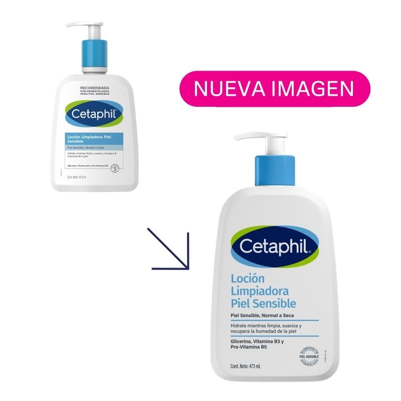 Cetaphil Loción Limpiadora Facial Corporal Piel Sensible Seca 473