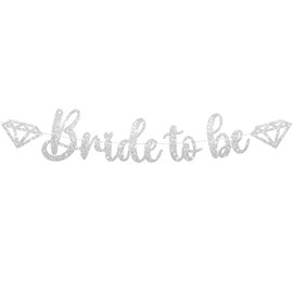 KatchOn, Silver Glitter Bride To Be Banner - 10 Feet, No DIY | Bride to Be Silver Banner | Bachelorette Party Decor | Bridal Shower Banner, Bridal Shower Decorations | Bride To Be Decorations