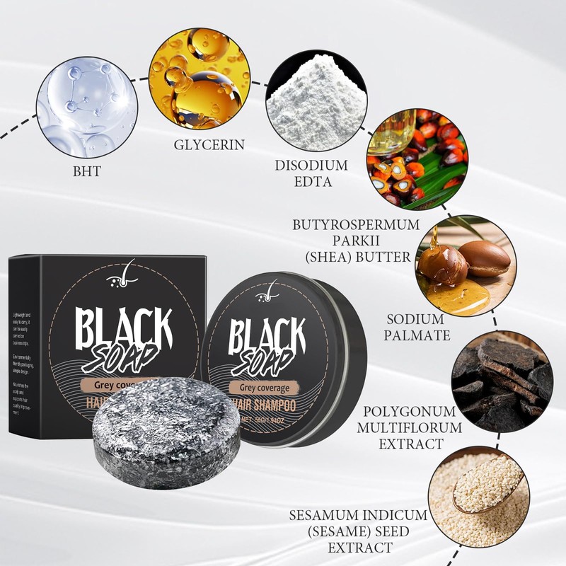 Anti Grey Bar 2 Pieces Natural Botanical Formula Anti Grey