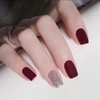 COSMOO Cherry Red Matte Nail Polish, Wine Red Quick Dry