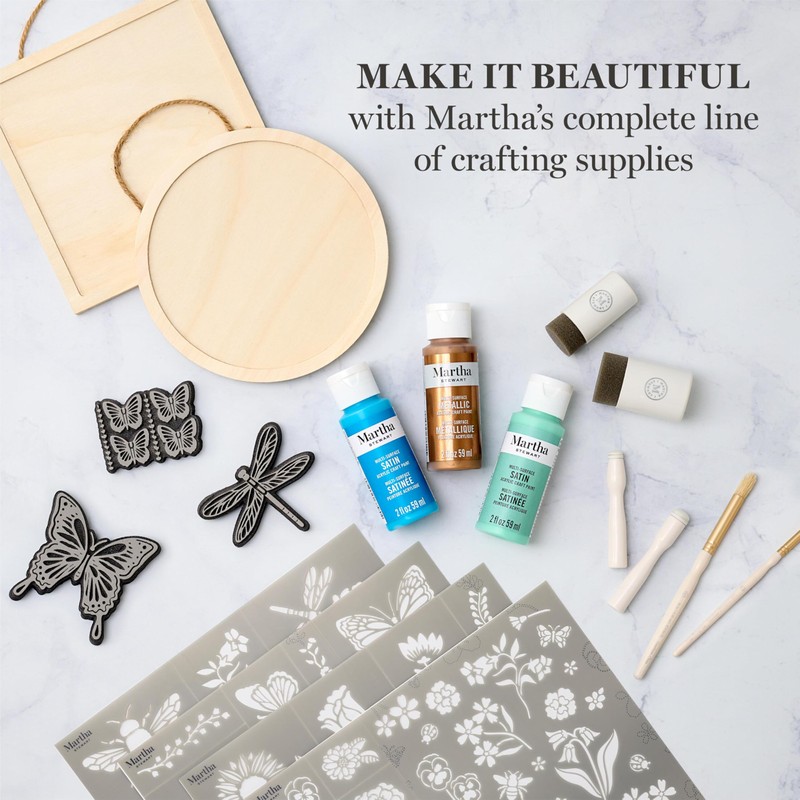 Martha Stewart, Octagonal Wood Plaque Set, 2 pcs