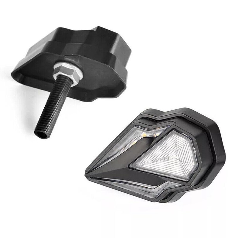 2 Pieces Sequential Motorcycle Flush Mount LED Turn Signals Blinker