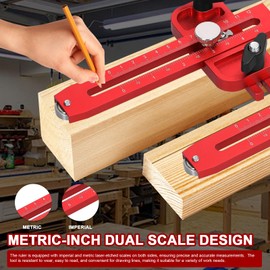 Thin Rip Jig Table Saw Jig Guide, Table Band Saw, Woodworking Thin Ripping Guide Locator for 3/4x3/8 3/8x1/4 Inch T Slot, Table Saw Accessories for Repeat Narrow Strip Cuts Works