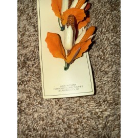 Hobby Lobby Fall Corn Craft Picks Vintage Nos Husk Wreath Floral Orange Wire