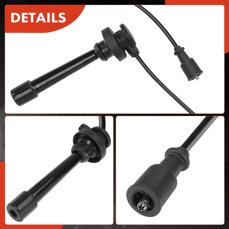 A-Premium - Juego de 3 cables de bujía de encendido
