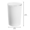 iDesign Fluted Plastic Bathroom Countertop or Vanity Storage-Set of 2-White/Clear