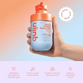 Quiin Smooth Probiotic Body Lotion – Crema Corporal Ligera con Probióticos, Avena y Aloe Vera que Deja la Piel Suave e Hidratada – 500 ml