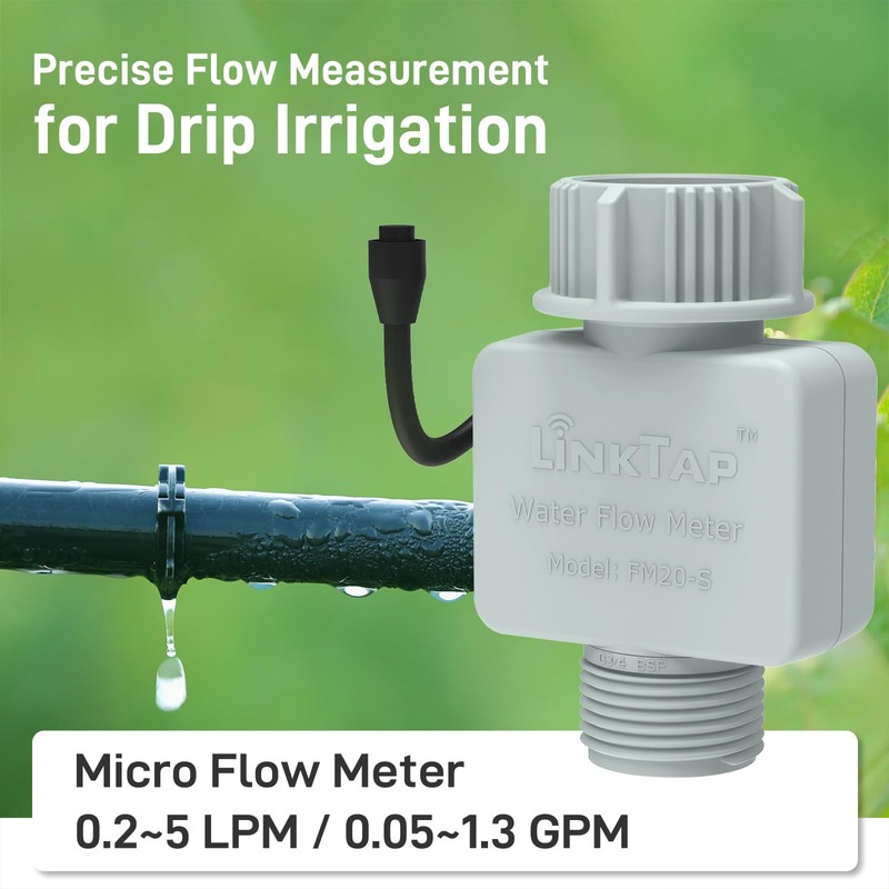LinkTap - Medidor de flujo micro compatible con el temporizador