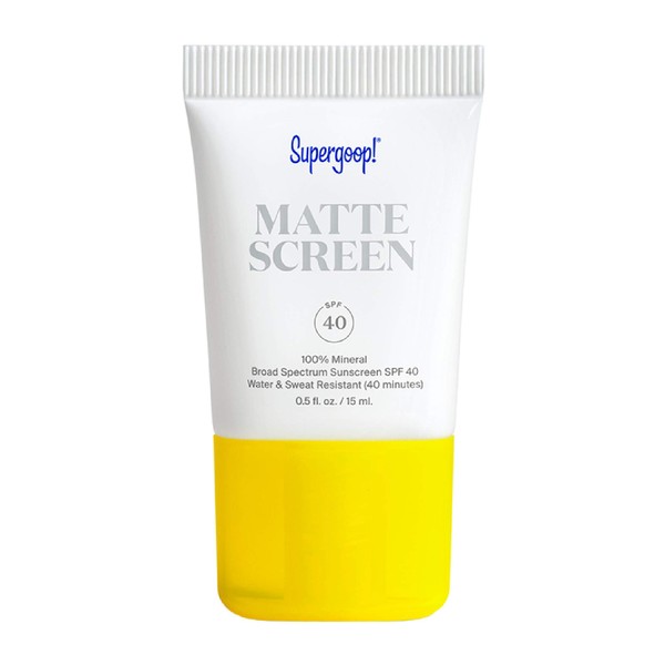 Supergoop! Mattescreen - 1.5 fl oz - 100% Mineral Broad Spectrum SPF 40 Sunscreen - Reef-Friendly Formula Smooths Skin’s Appearance, Minimizes Pores, Controls Shine - Water & Sweat Resistant