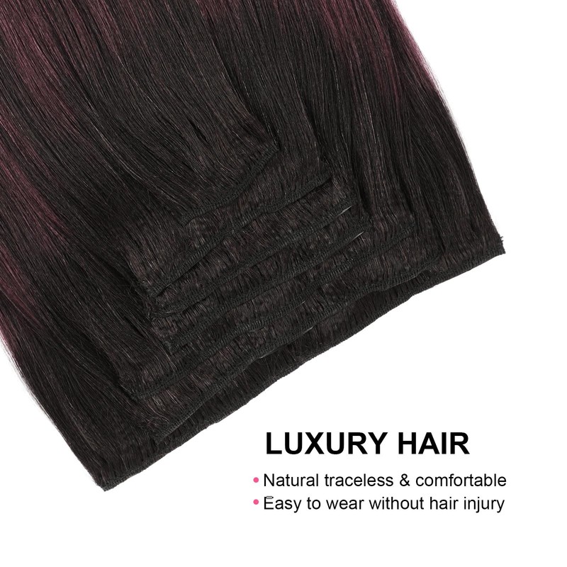 ABH AMAZINGBEAUTY HAIR Yaki Straight Clip in Hair Extensions Real