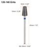sourcing map 10pcs 120-140 Grits Diamond Grinding Bit 6mm Cone