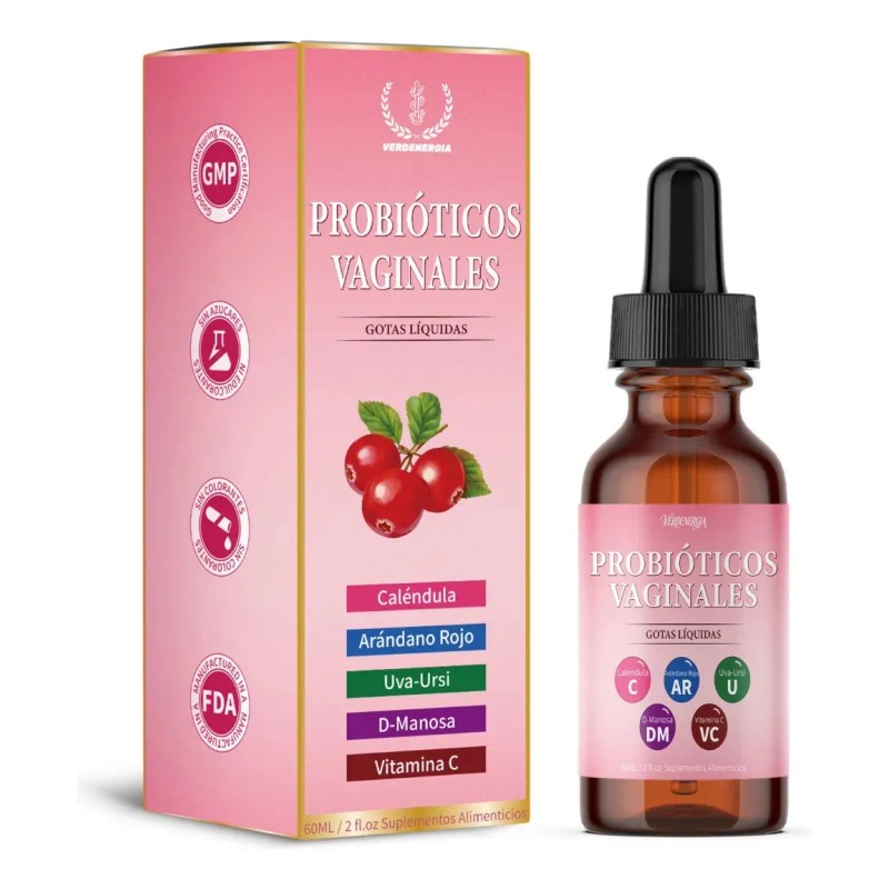 3pz Vaginal Probióticos Mujer Urinario Intestinal Gotas 60ml Sabor