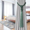 NICEEC 2 Pack Long Tassel Curtain Tiebacks Handmade Braided Rope