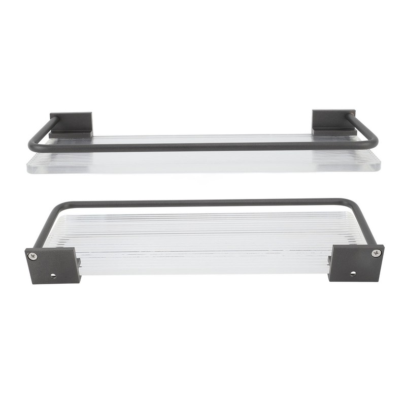30cm Bathroom Wall Mounted Shelf Space Aluminum Acrylic Towel Rack