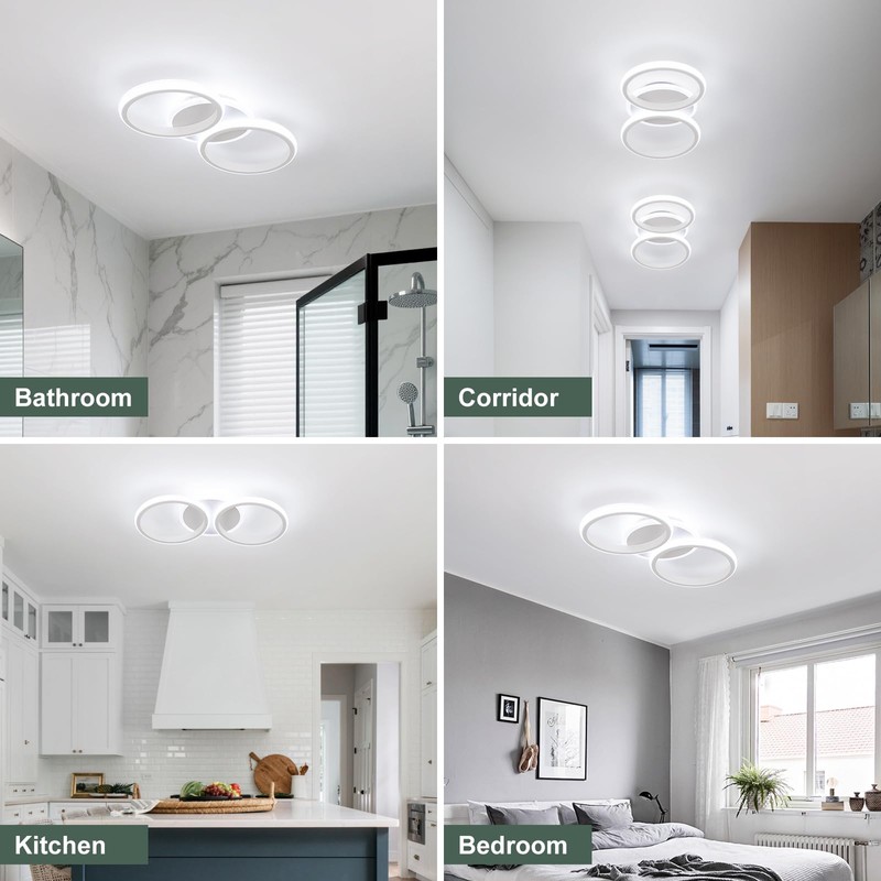 ElDISUNY Modern LED Ceiling Lights, 30W Round Ceiling Lights Fixture