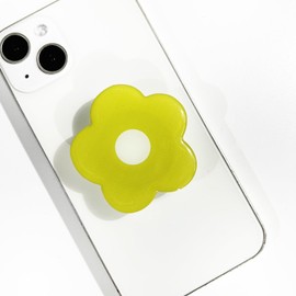 Cartoon Flower Mobile Phone Grip,Simple Tender Green Color Mobile Phone Holder,Folding Elastic Base, Mobile Phone Decorations,Electronic Accessories,Suitable for Kindle e-Readers