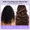 2 in 1 Curling Wand Set, 1/2 Inch Curling Iron