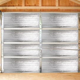 Hoqqf Garage Door Insulation Kit (8 Pcs) 48 x 24 Inch Reflective Aluminum Radiant Barrier Bubble Insulation