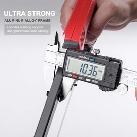 HAUTMEC 12 Inch X-Power High-Tension Hacksaw Frame, Adjustable 55°/90°Heavy Duty Aluminum Structure，Soft Non-slip Grip, 24 TPI Bi-Metal Blade for Metal, Wood, PVC Pipes HT0146-HS