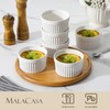 MALACASA Ramekins 12 oz Oven Safe, Porcelain Creme Brulee Ramekins