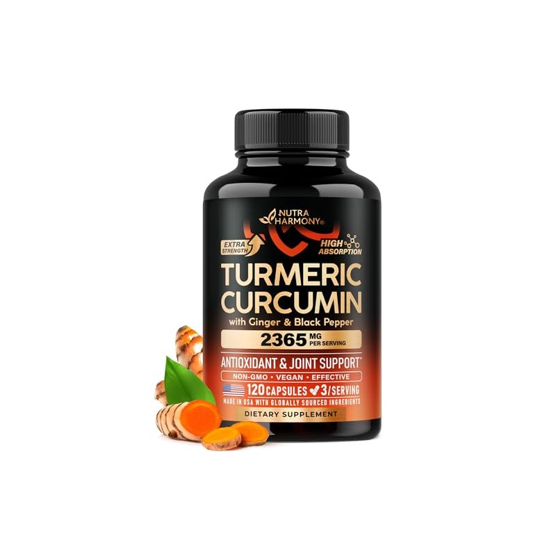 Turmeric Curcumin Supplement 2365 mg - Turmeric with Ginger &