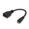 CY Micro HDMI Macho a HDMI Hembra Adaptador de Cable