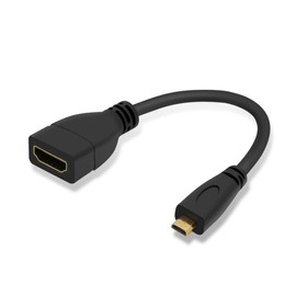 CY Micro HDMI Macho a HDMI Hembra Adaptador de Cable Corto para teléfono con Tableta HDTV