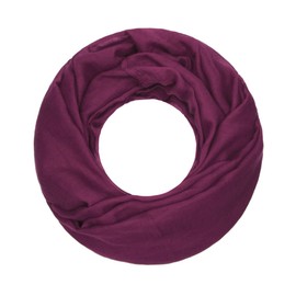 Majea Loop Cary Basic Scarf Women's Scarf Tube Scarf Round Scarf Plain Plain Loop Scarf Plain (880005), berry
