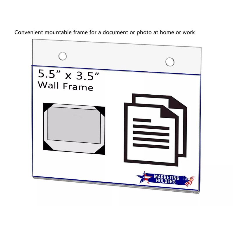 Marketing Holders Sign Holder Ad Frame 5.5"W x 3.5"H Horizontal
