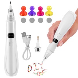 Elektrischer Diamond Painting Stift, Diamant Art Zubehör Tools mit 3 Einstellbare Saugstufen Wiederaufladbar Schneller DIY Diamond Painting Aufnahme Stift Pens
