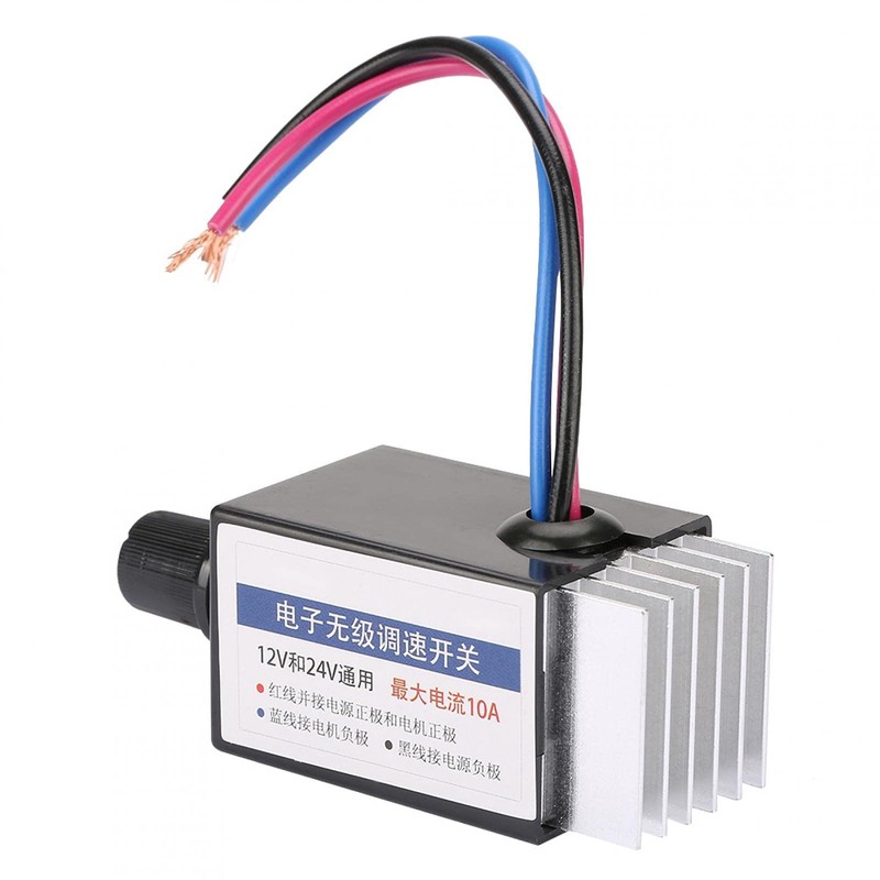 Tyenaza Rheostat Fan Controller Universal DC 12V/24V Motor Speed Controller