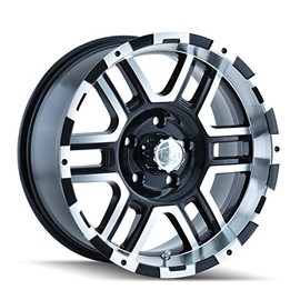 Ion Alloy Style 179 Black/MACHINED Wheel Face/Lip (16 x 8. inches /6 x 114 mm, 10 mm Offset)