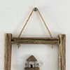 Framed Coastal Lighthouse Wall Decor Rustic Wood Hanging Rectangle Nautical