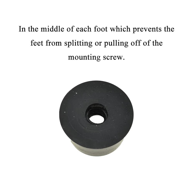 Acoeitl Black Soft Cutting Board Rubber Feet with Metal Screws