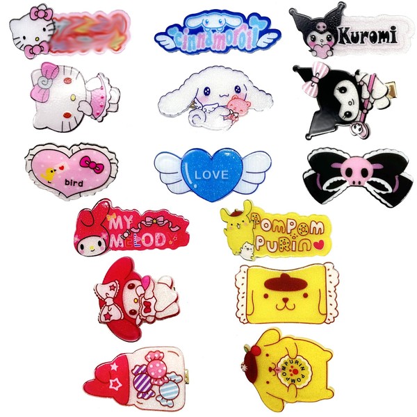 Kuromi Melody Cinnamoroll Hair Clips Girls, Anime Hair Accessories, Ubephant