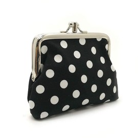 Cute Polka Dot Buckle Coin Purses Vintage Pouch Kiss-lock Change Purse Wallets
