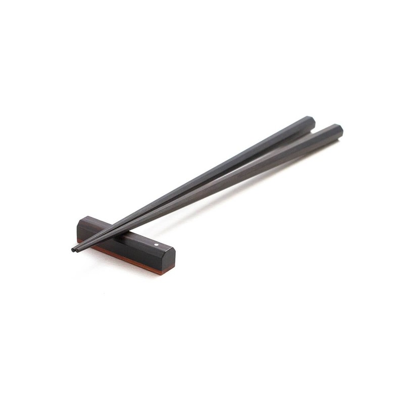 Marunao Sutoreto Ebony Ebony Chopsticks Tray for Japanese Chopsticks