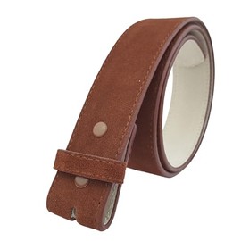 Axesoria Snap-On Genuine Suede Belt Strap Brown M