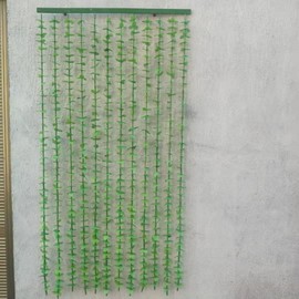 Factory Direct Antique Partition Bamboo Leaf Door Curtain Mosquito Net for Entryway Green, 90x170 cm (12 Panels) 3ea