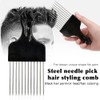 Fiacvrs African Black Fist Comb Metal Hair Comb Afro Comb