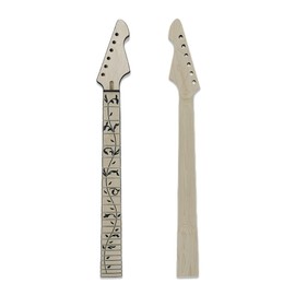 ModouString Maple Guitar Neck maple Fretboard 22 fret 25.5inch Firebird Head Black Vine Inlay Unfinished bolt on