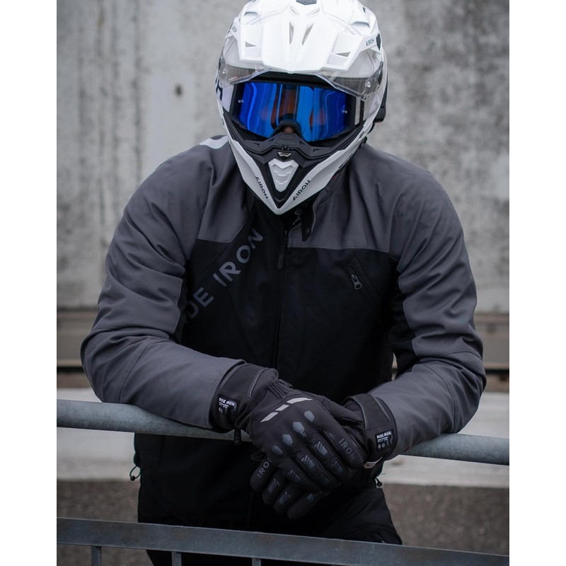 RIDEIRON Motorcycle Gloves, Winter, Water Resistant, Smartphone Compatible, Motorcycle Gloves,
