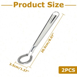 2 Stück Spiralbesen Edelstahl, Schneebesen Klein, Mini Schneebesen Für Rühren Und Mischen - Langlebig, Ergonomisches Design, Handquirl Manuell Zum Backen Von Milch, Milchtee