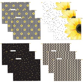 Global Printed Products Deluxe Designer Printed Hanging File Folders, 4 Patterns, Letter Size, 12/pk (Sunflower)