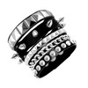 Tosmifairy 3 Pieces Punk Rock Leather Bracelets for Women Pop