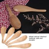 5Pcs Soup Spoon Fish Shaped Carved Wooden Rice Spoon Kitchen