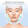 턱 마사지기 주름 슬리밍 스킨 EMS 리프팅 진동 얼굴 [화이트]