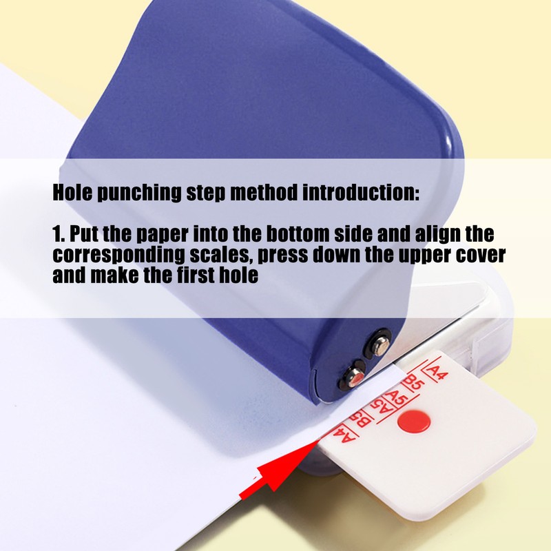 Hole Punch Dark Blue 6 Hole Portable Small Planner Hole