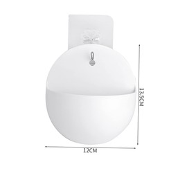 Sosoport 2sets Creative Wall Mounted Vases for Plants Transparent White Styles Easy to Install Durable Flower Storage Buckets with Sticky Hook for Home Decor 4pcs*2