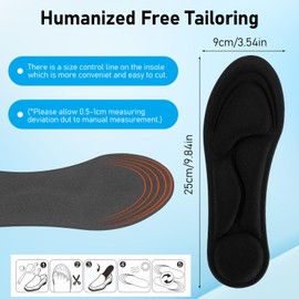 Dimeho Comfort Insoles, Memory Foam Insoles, Replacement Insoles Inserts, Comfort Insoles for Boots, Insoles, Shock Absorption and Padding, Flat Shoe Pads for Relief Feet